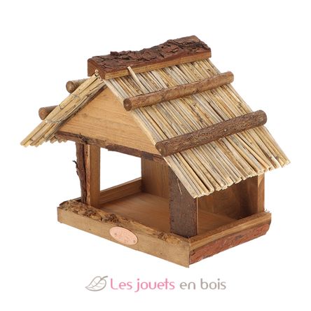Mangeoire pour oiseaux - Toit en osier ED-FB89 Esschert Design 3
