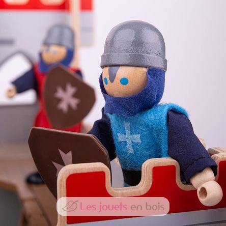 Figurines en bois Chevaliers médiévaux BJ-JT162 Bigjigs Toys 2