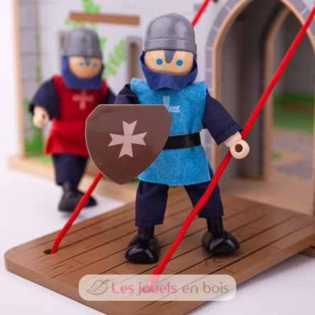 Figurines en bois Chevaliers médiévaux BJ-JT162 Bigjigs Toys 3
