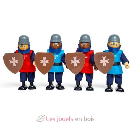 Figurines en bois Chevaliers médiévaux BJ-JT162 Bigjigs Toys 1