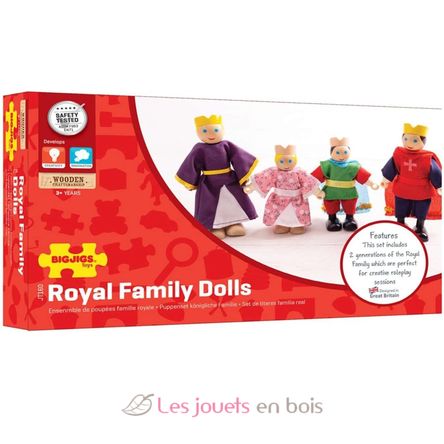 Figurines en bois Famille Royale BJ-JT160 Bigjigs Toys 3