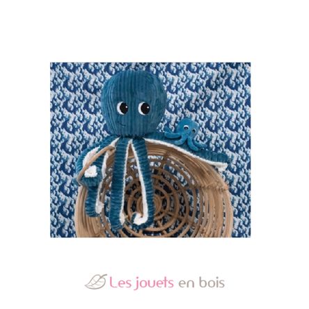 Peluche Ptipotos Pieuvre bleu Filou DE74100 Les Déglingos 7