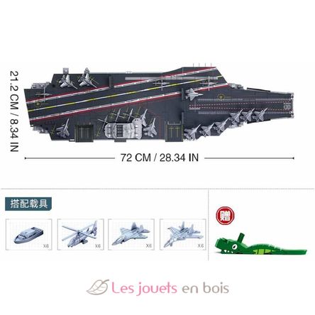 Model Bricks - Porte-avions Fujian SL-M38-B1188 Sluban 2