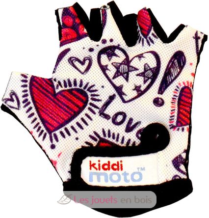 Gants velo enfant kiddimoto noir n°8 taille 5 ans (paire sous