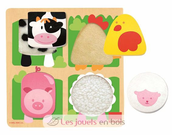 Puzzle ferme matières et formes GO53011-920 Goula 1