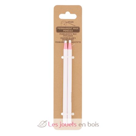 Lot de 2 crayons de cire blancs ED-GT134 Esschert Design 1