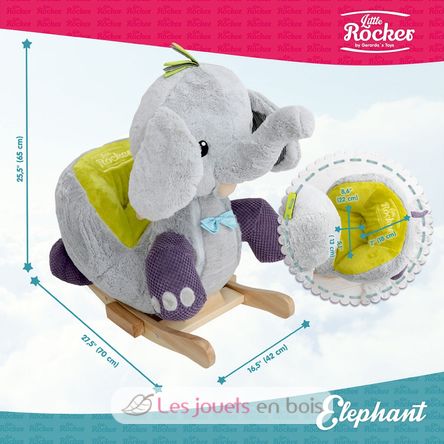 Eléphant à bascule gris GT67037 Gerardo’s Toys 4