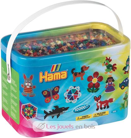 Baril 10000 perles plastique Midi 22 couleurs HAMA-202-67 Hama 1