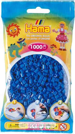 Sachet 1000 perles plastique Midi Bleu HAMA-207-09 Hama 2