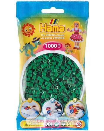 Sachet 1000 perles plastique Midi Vert HAMA-207-10 Hama 2