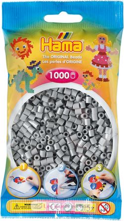 Sachet 1000 perles plastique Midi gris HAMA-207-17 Hama 2
