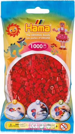 Sachet 1000 perles plastique Midi Rouge Noël HAMA-207-22 Hama 2