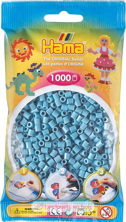 Sachet 1000 perles plastique Midi Turquoise HAMA-207-31 Hama 2