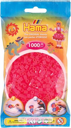 Sachet 1000 perles plastique Midi fuschia HAMA-207-32 Hama 2