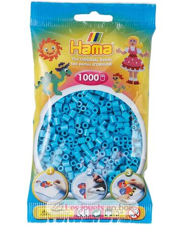 Sachet 1000 perles plastique Midi azure HAMA-207-49 Hama 2