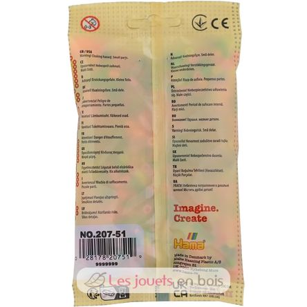 Sachet 1000 perles plastique Midi néon mix HAMA-207-51 Hama 3