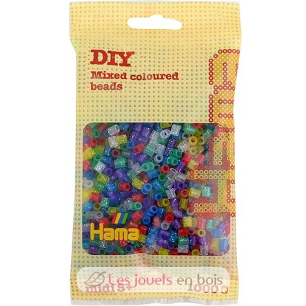 Sachet 1000 perles plastique Midi paillettes HAMA-207-54 Hama 1