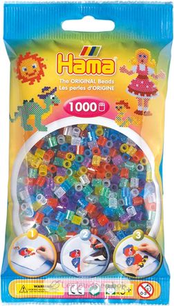 Sachet 1000 perles plastique Midi paillettes HAMA-207-54 Hama 2