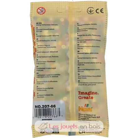 Sachet 1000 perles plastique Midi base mix 6 couleurs HAMA-207-66 Hama 3