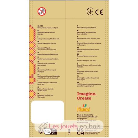 Sachet 1000 perles plastique Midi base mix 6 couleurs HAMA-207-66 Hama 4