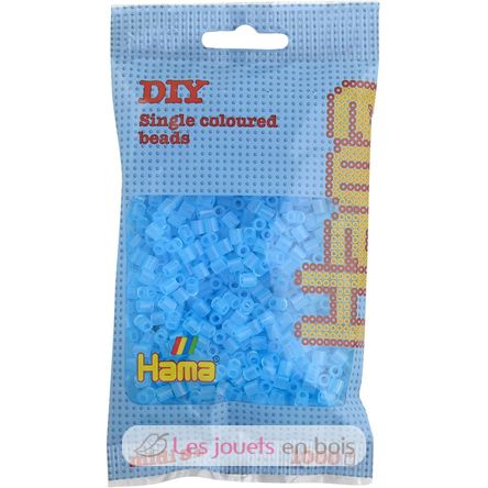 Sachet 1000 perles plastique Midi bleu transparent HAMA-207-73 Hama 1