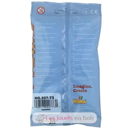 Sachet 1000 perles plastique Midi bleu transparent HAMA-207-73 Hama 7