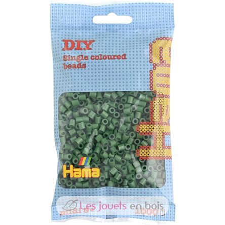 Sachet 1000 perles plastique Midi vert forêt HAMA-207-102 Hama 1