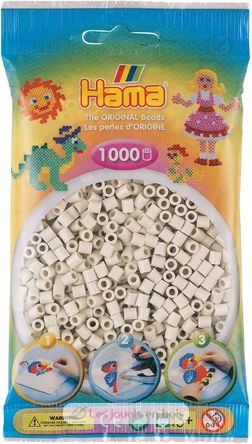 Sachet 1000 perles plastique Midi Blanc calcaire HAMA-207-77 Hama 2