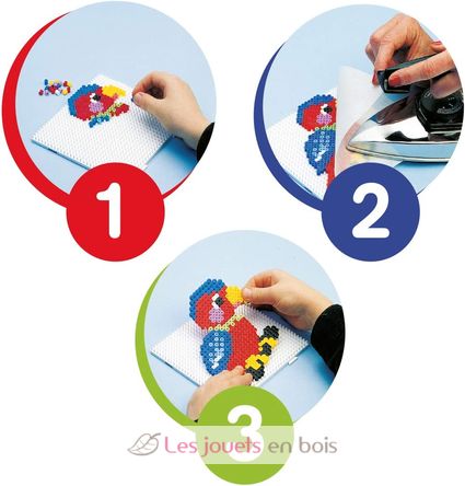 Sachet 1000 perles plastique Midi base mix 6 couleurs HAMA-207-66 Hama 2