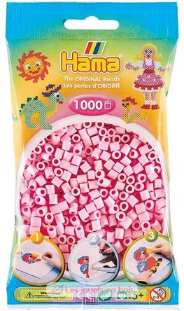 Sachet 1000 perles plastique Midi mix rose tendre HAMA-207-95 Hama 1