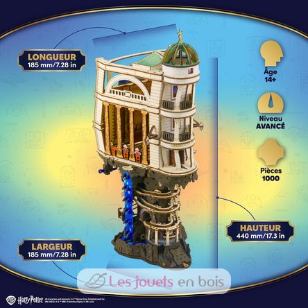 Puzzle 3D Banque des sorciers Gringotts U70276 Ugears 11