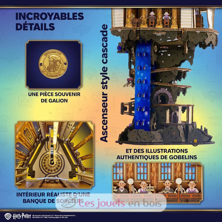 Puzzle 3D Banque des sorciers Gringotts U70276 Ugears 10