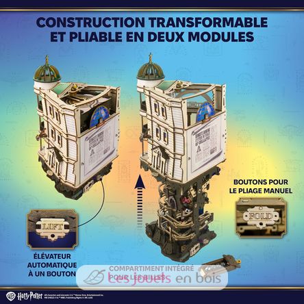 Puzzle 3D Banque des sorciers Gringotts U70276 Ugears 9