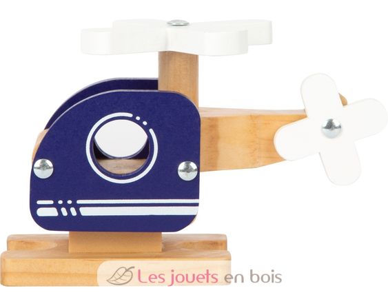 Hélicoptère en bois bleu LE12287 Small foot company 6