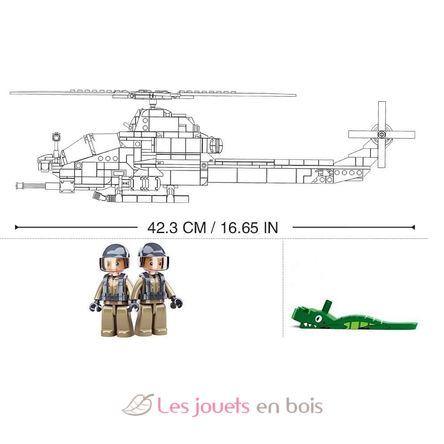 Model Bricks - Hélicoptère d'attaque SL-M38-B0838 Sluban 4