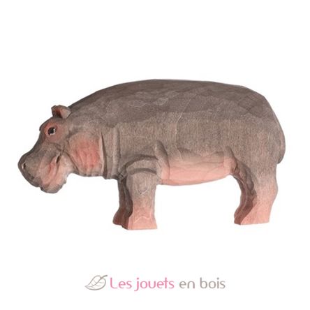 Figurine Hippopotame en bois WU-40457 Wudimals 1