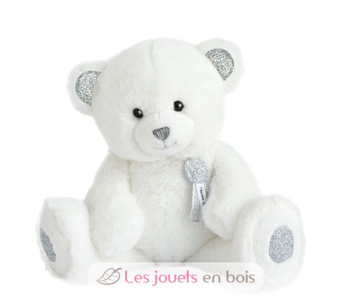 Peluche Ours Charms blanc 24 cm HO2805 Histoire d'Ours 4