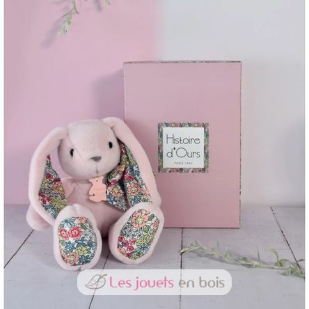 Peluche Lapin Rose tendre 25 cm HO3121 Histoire d'Ours 3