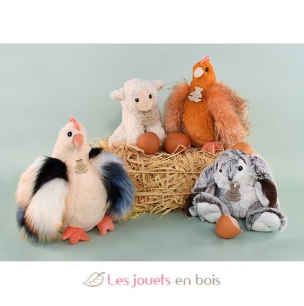 Peluche Poule Poulette rousse 20 cm HO3161 Histoire d'Ours 3