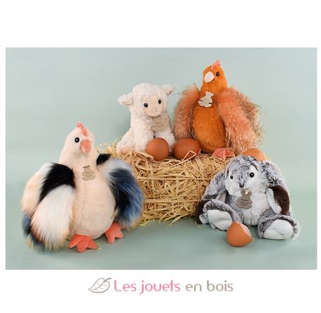 Peluche Poule Poulette beige 20 cm HO3162 Histoire d'Ours 3