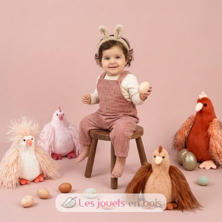 Peluche Poule Poulette marron roux 20 cm HO3444 Histoire d'Ours 5