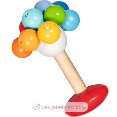 Hochet avec perles arc-en-ciel GK65364 Goki 1