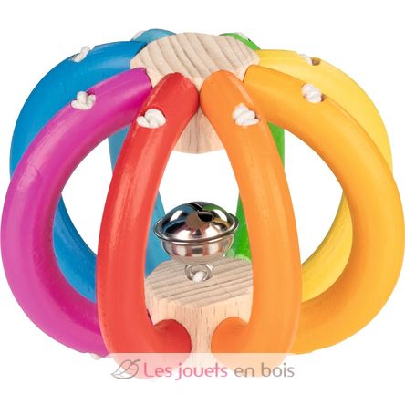 Hochet balle arc-en-ciel flexible avec grelot GK65327 Goki 1