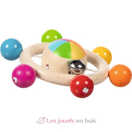 Hochet toupie de perles arc-en-ciel GK65366 Goki 2