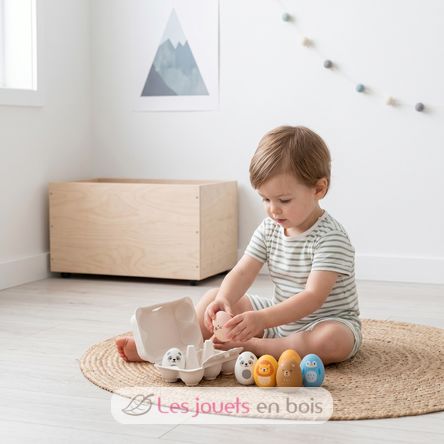 Hochets œufs animaux en silicone LL052-001 Little L 4