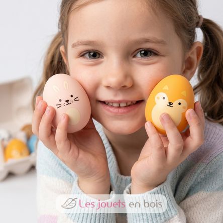 Hochets œufs animaux en silicone LL052-001 Little L 2