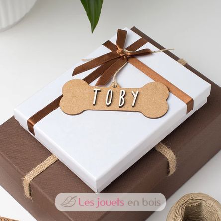 Os de Noël personnalisable bois naturel VI-HU10 Vintiun 1