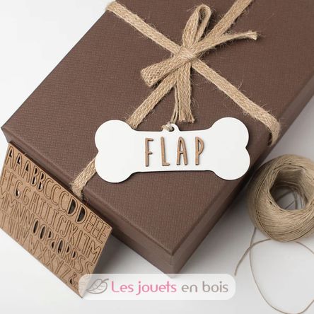 Os de Noël personnalisable bois blanc VI-HU11 Vintiun 1