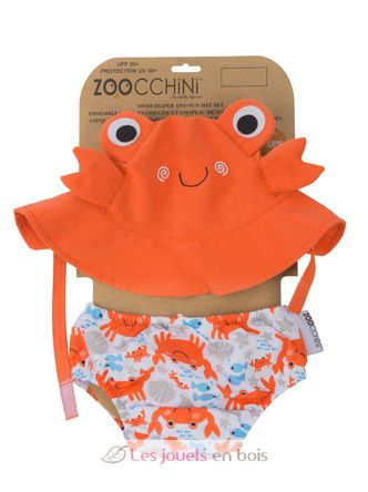 Maillot et Chapeau Crabe (3-6M) ZOO-122-010-001 Zoocchini 2