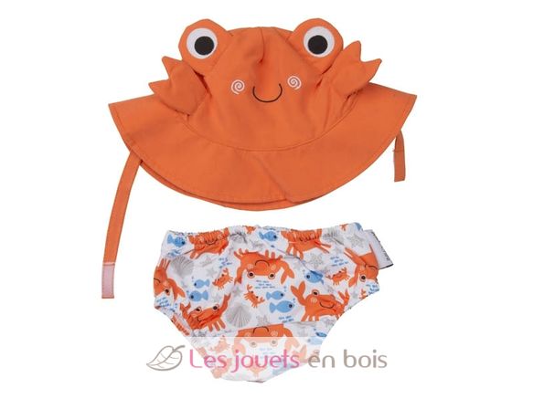 Maillot et Chapeau Crabe (3-6M) ZOO-122-010-001 Zoocchini 1